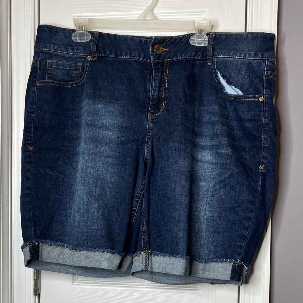 Lane Bryant Dark Blue Denim Shorts